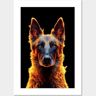 Belgian Malinois From Fire by focusln Posters and Art